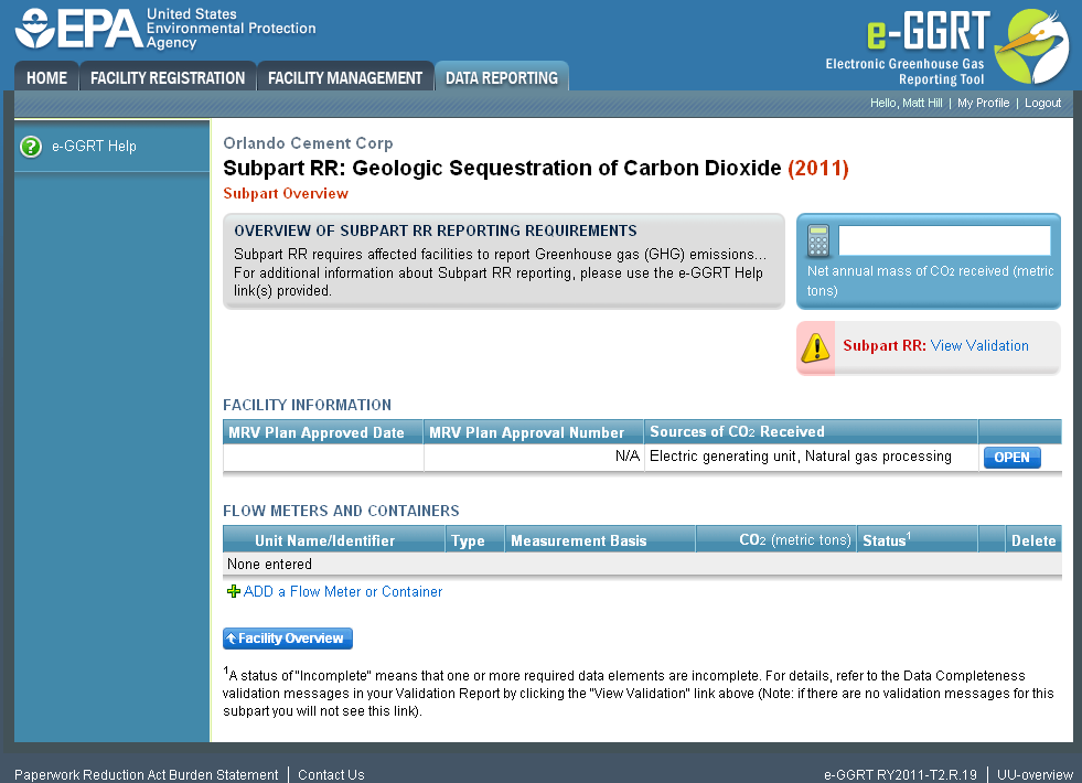 Image of Subpart RR: Geologic Sequestration of Carbon Dioxide page.